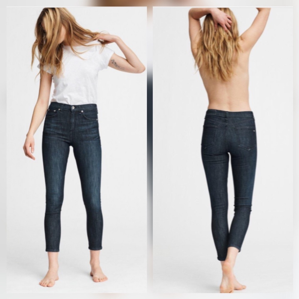 Rag & bone high rise ankle skinny jeans